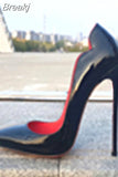 upper women customize stilettos 8cm 10cm 12cm high heels pointed toe party dress club dance plus size 46 pumps