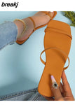 Summer New Women's Shoes Outdoor Beach Slippers Comfortable Flat Bottom Women's Sandals Casual Flip Flops Slides