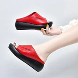 Slippers Women's Fashion Outer Wear Sponge Cake Thick-soled Flip-flops 2023 New Summer Lazy Net Red Sandals