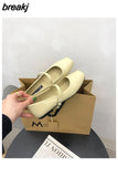 Women Loafer Shoes Flats Square Toe Female Casual British Oxford Shoes Slip On Soft Moccasins Brand Mary Jane Zapatilla De