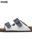 2023 New Summer Beach Cork Slippers Casual Double Buckle Non-slip Clogs Slides Women Slip on Flip Flop