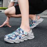 Men's 2023 Summer Shoes Men Slippers Breathable Non-slip Mules Male Garden Shoes Casual Beach Sandals