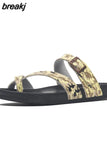 2023 New Outside Cork Slipper Flip Flops Summer Women Mixed Color Casual Beach Non-slip Slides