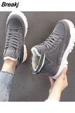 Boots Women Shoes Warm Plush Fur Ankle Boots Winter Female Slip On Flat Casual Shoes 2023 Waterproof Ultralight