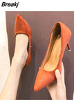Heels Fine Heeled Shoes Sandals Ladies Lace-Up Shallow Mouth Slip On Branded Pumps Pointed Wedge