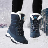 Women Boots Waterproof Winter Shoes Women Snow Boots Platform Keep Warm Ankle Winter Boots With Thick Fur Heels Botas Mujer