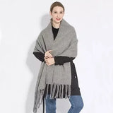 Shipping 2023 Winter Plaid Vintage Scarf Women Men Preppy Scarves Warm Pashmina Foulard Bufanda Male Mujer Thick Wrap