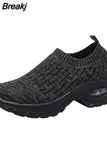 Autumn Women Breathable Mesh Sneakers Elastic Slip On Platform Vulcanized Shoes Running Shoes Walking Tennis Sock