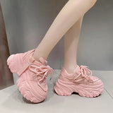 Breakj Spring And Autumn New Korean Version Of The Color Father Shoes Female Ins Tide Pine Platform Increased Women's Casual Sports