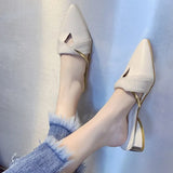 elegant Heels Summer women's Shoes Woman Sandals leisure slippers comfortable Open toe Slip-On
