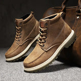/ Autumn men's Motorcycle Outdoor Boots Men Fashion Ankle Boots Men's Boots Snow Boots Retro Oxfords Keep Warm