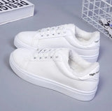 Spring Autumn Fashion Women Running Shoes White Breathable Embroidered Flower Lace-Up Casual Sneakers Zapatos De
