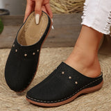 Breakj Summer New Women's Baotou Thick-Bottom Slippers Large-Size Round Head Bao Head After The Air Breathable