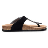 New Summer Women Beach Shoe Casual Cork PU Leather Slippers Men Outdoor Fashion Flip Flops