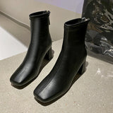 Boots Women High Heeled Short Boots Women Platform Shoes Pointed ToeAnkle Botas Large 42 Thin HeelSide zapatillas
