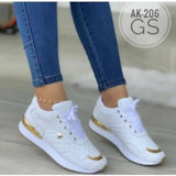 Breakj Large-Size Sneakers Autumn And Winter New Lace Lattice With Thick Soles 2023 Single