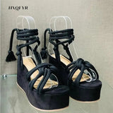 Women Summer Fashion Women's Sandals 2023 Women's Wedge Sandals Cross Straps Casual Women's Shoes Women's High
