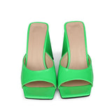 High Heel Sandals Women's Slides Open Toe Thick-Soled Ladies Slippers Party Mules Shoes Women Shoes High Heels