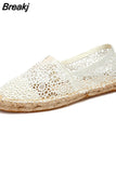 Fashion Shoes Summer Women Loafers Casual Lady Lace Shoes Beige Blk Elegant Woman Casual Shoes Solid Embroider