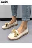 Women PU Leather Shoes Female Flats 2023 Fashion Comfortable Non-slip Wear-resistant Shoes Womans Flats Large Size