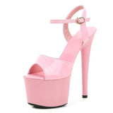 Color Shoes Stripper Heels Women Sandals Sexy Shoes Party Club Sandals 17 CM Platform High-heeled Wedding Shoes Pole