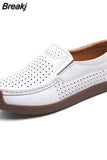 Autumn Light Women's Flat Shoes 2023 New Comfort Plus Size White Women's Vulcanize Shoes Hollow Casual Women