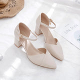 Version Wild Thick with Pointed Single Shoes Fashion Comfortable High Heels Trend Sexy High Heels Wedding Shoes