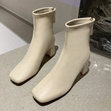 Boots Women High Heeled Short Boots Women Platform Shoes Pointed ToeAnkle Botas Large 42 Thin HeelSide zapatillas