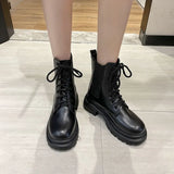 Breakj Martin Boots Female 2023 Spring Autumn Fashion Handsome Belt In The British Ankle Boots Spot Direct