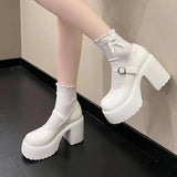 Breakj Thick Heel With A Small Leather Shoes Women 2025 Winter New Thick-Sed Retro English Style Mary Jane Single