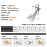 Heels Women Clear Platforms Shoes 2023 Summer Bling Silvery High Heels Sandals Female Transparent PVC Sexy Wedding