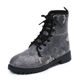 Spring Autumn New Boots Women's British Fashion Women's Boots Print High-top Boots Ladies Lace Up Women's