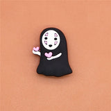 Single Sale Spirited&Away Shoe Charms Accessories Cute No Face man Garden Shoe Decoration for croc jibz Kid's X-mas