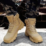 Men Military Boots Outdoor Hiking boots Non-slip rubber Boots Tactical Desert Combat Boots Army Work Shoes Men