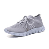 Sneaker Round Head Mesh Women Flat Shoes Breathable Trainer Walking Platform Buttom Casual Sneaker Lace Up Tenis