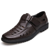 Summer New Shoes Genuine Leather High Quality Men's Casual Shoes Male Brand Sandals