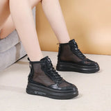 Platform Shoes for Women 2023 New Genuine Leather Chunky Luxury Designer Sneakers Woman Flats White Casual Tennis