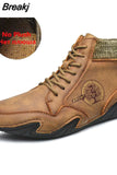 Men Boots Men Casual Shoes Sneakers High Top Western Ankle Boots Waterproof Winter with Fur Super Warm Snow