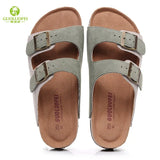 Summer Men's Mule Clogs Slippers High Quality Classic Two Buckle Cork Slides Sandals Footwear For Men Women Unisex