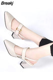 Toe Simple Buckle Sandals Women 2023 Summer New Baotou Back Empty Sandals High Heel Sandals Women's Shoes High