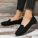 Breakj Size Single Shoe Autumn New Style Fly Weave Net Surface Shallow Foot Pedal Lazy Flat Bottom Casual Women's Shoe