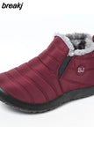 Women's Boots Waterproof Snow Boots Women Fashion Winter Boots Round Toe Shoes Woman Keep Warm Ladeis Shoes Slip On Female