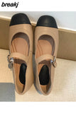 Women's Leather Shoes Heels Woman Party Elegant Mary Janes 2023 New Fashion Summer Luxury Platform Shoes Ladies