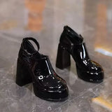 Platform High Heels Women Shoes Mary Jane Designer Autumn Elegant Chunky Shoes Trend Round Toe Party Zapatillas