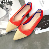 Simple Flat Shoes Women Comfortable Latex Insole Casual Shoes Candy Colors Pointed Single