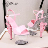 Shoes Pole Dance High Heels Sexy Women Shoes Transparent Sandals Women Wedding Dress 2023 Pistol Heel Female