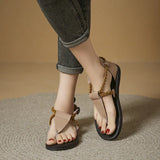 Breakj New Sandals Women Bohemian Roman Sandals Flat Fairy Wind Seaside Beach Shoes