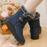 2023 New Waterproof Winter Boots Women Couples Non Slip Platform Snow Boots Woman Warm Long Plush Ankle Booties Size