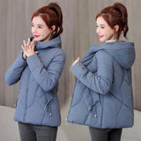 Women's Winter Jacket Parkas Short 2021 New Fashion Women's Winter Coat Down Jacket Outwear Hooded Basic Jacket