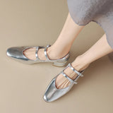 Size 33-40 Women Pumps Real Leather Buckle Strap Chunky Heels Shoes For Women 2023 Elegant Low Heel Designer